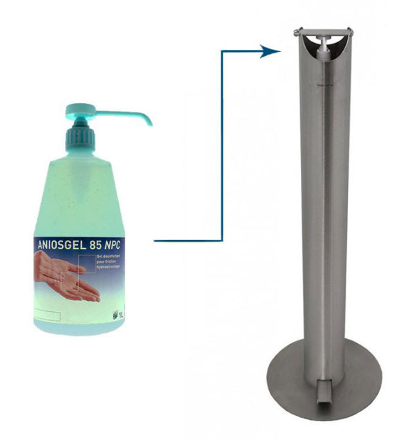 borne distributeur de gel hydroalcoolique